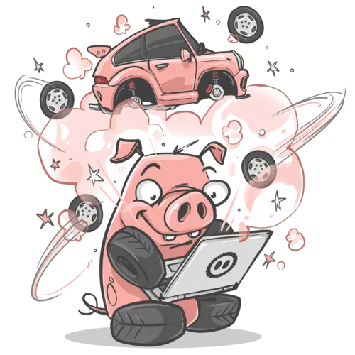 Tire Pig mascot